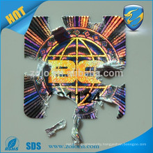 Custom anti-fake Holographic 3d laser Hologram eggshell sticker